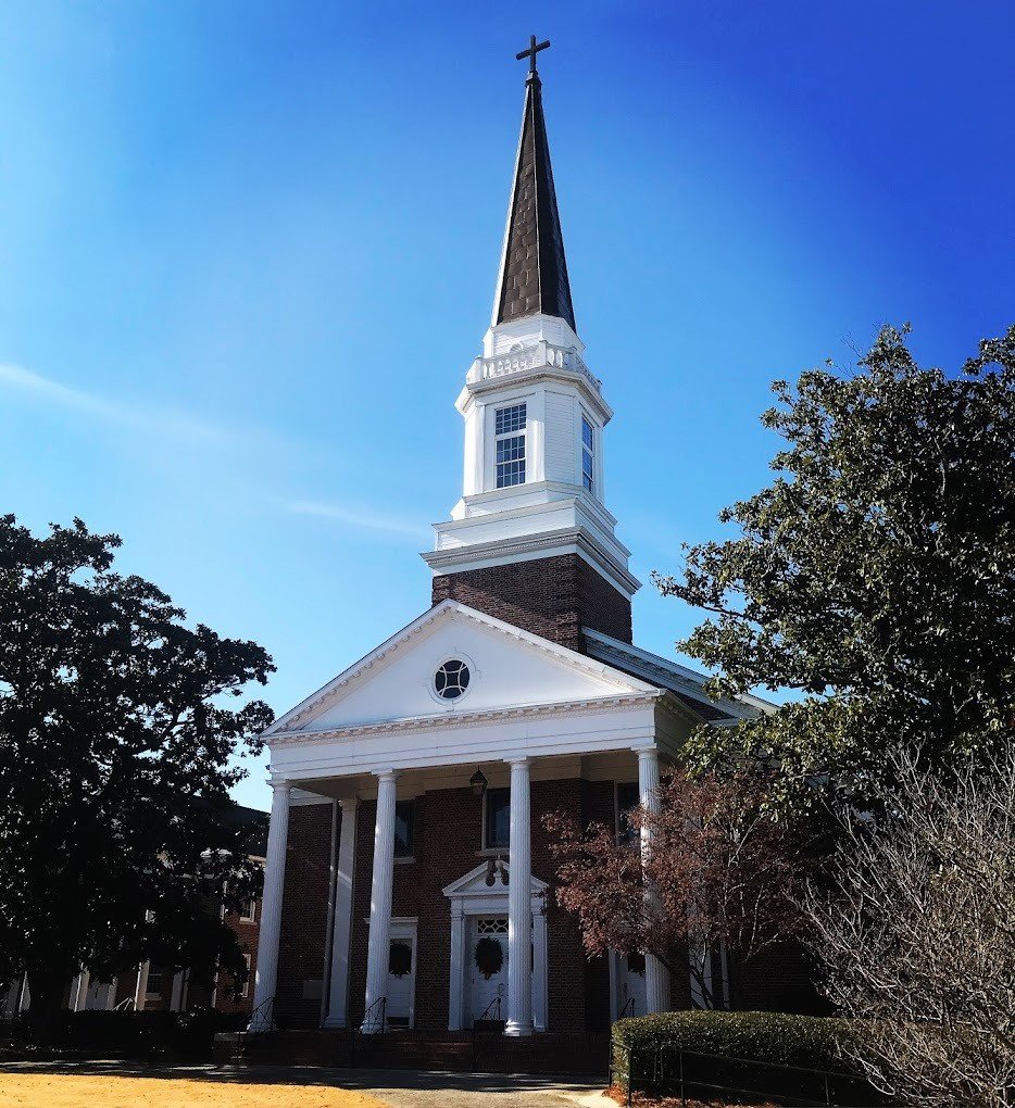 Dalton First United Methodist Church sanctuary and steeple